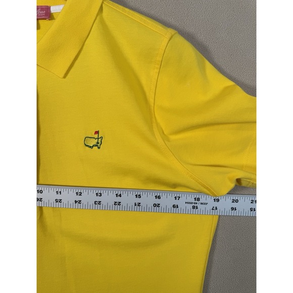 Masters Golf Polo Womens M Magnolia Lane Augusta Nationals Yellow Cotton Blend - Picture 6 of 7